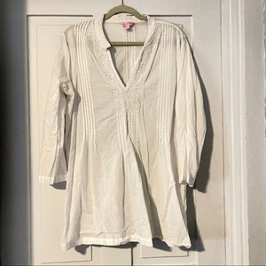 Lilly Pulitzer White Beaded Sarasota Tunic